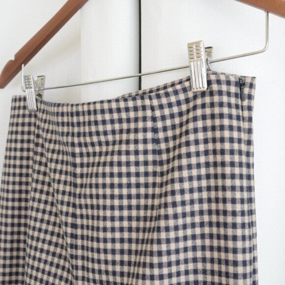 MaxMara Virgin Wool Gingham Tailored Pants Sz 8 - Picture 6 of 8